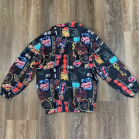 Neon Street Style  wear Lightweight Windbreaker Jacket Tokyo-Inspired Graphics - Picture 6 of 8